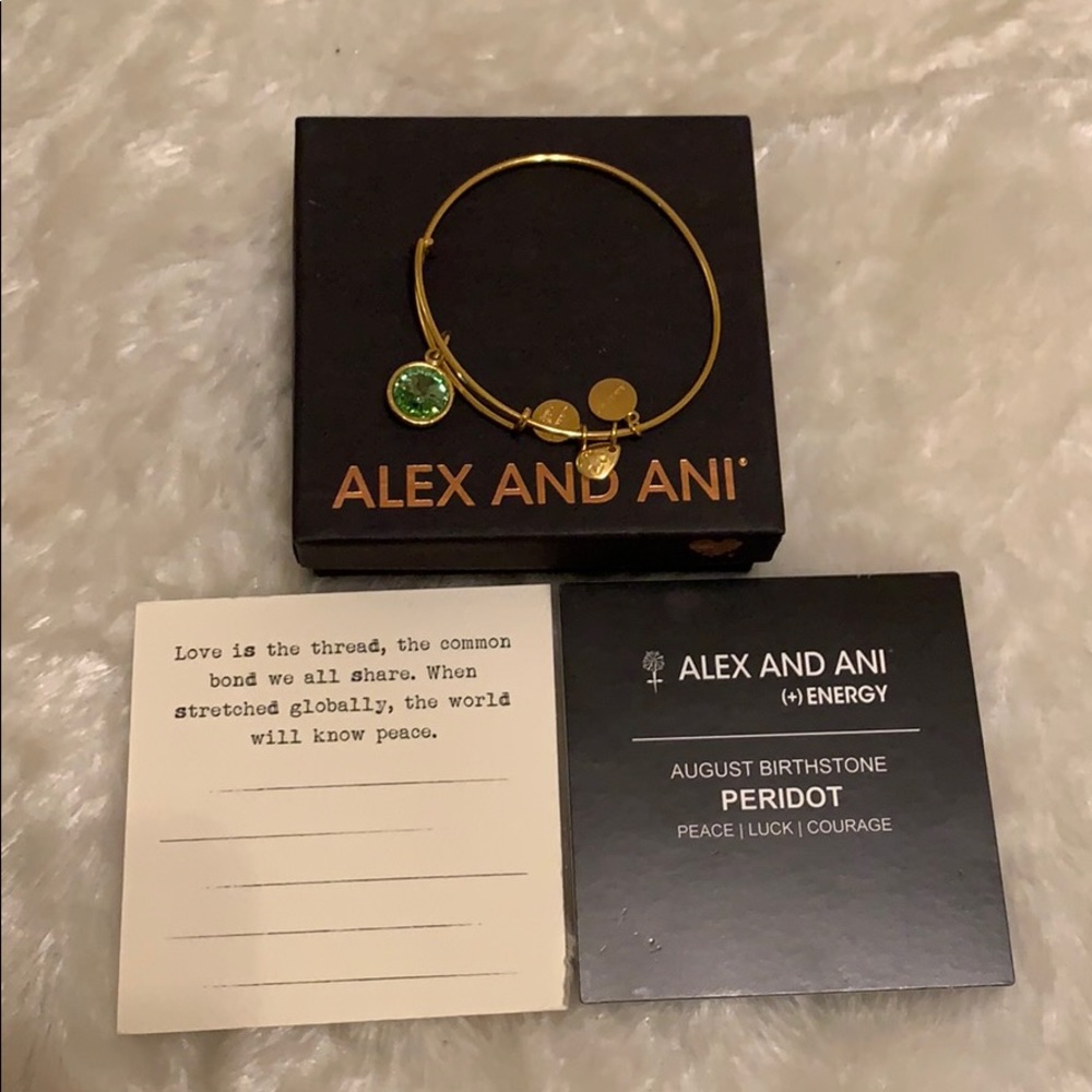 Alex and Ani Peridot bracelet with Swarovski 🌵